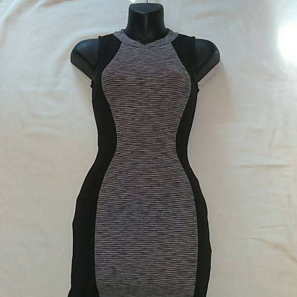 H & M Divided Black / Gray BodyCon Dress - Picture 2 of 8
